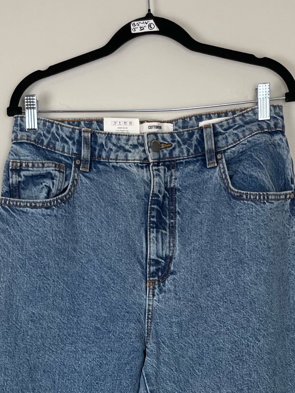 NWT Cotton On Long Straight Jeans Size 8 29 Medium Non-Distressed Denim - Picture 5 of 11